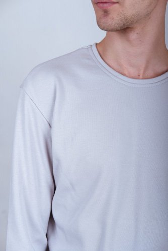 Pánský cirkulární svetr NILPLA® Basic šedý - Velikost: XL