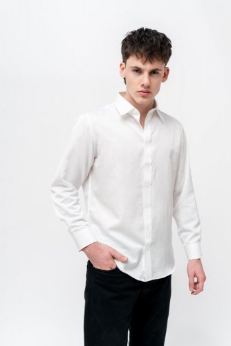 Pánská cirkulární košile NILPLA® Basic bílá - Velikost: XL