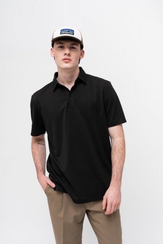 Men's Circular Polo Shirt NILPLA® Basic black - Size: M