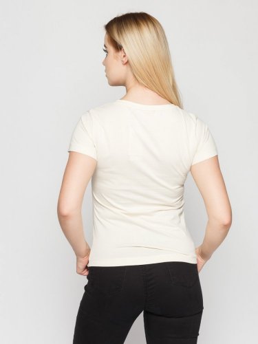 Dámské cirkulární tričko NILCOTT® Stripe béžové - Velikost: XL
