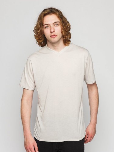Men's Circular T-shirt NILPLA® V-neck grey - Size: L