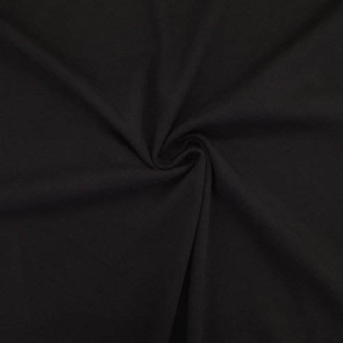 NILCOTT® Organic Žebro 1:1 Černá 340 GSM