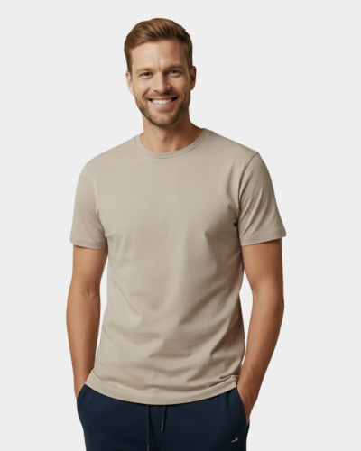 Pánské tričko Bastee béžové - Velikost: XXL