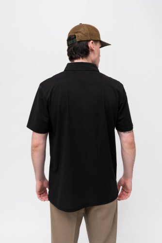 Men's Circular Polo Shirt NILPLA® Basic black - Size: L