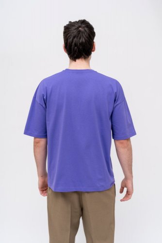 Pánské tričko NILCOTT® Recycled Oversized fialové - Velikost: M