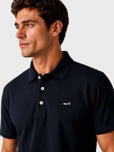 Men's Circular Polo Shirt CIRPAD® Horizont black - Size: M