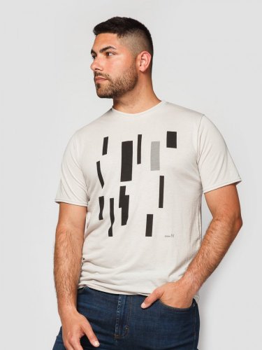 Pánské cirkulární tričko NILPLA® Rectangle šedé - Velikost: L