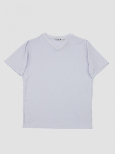 Men's Circular T-shirt NILPLA® V-neck light violet - Size: XL