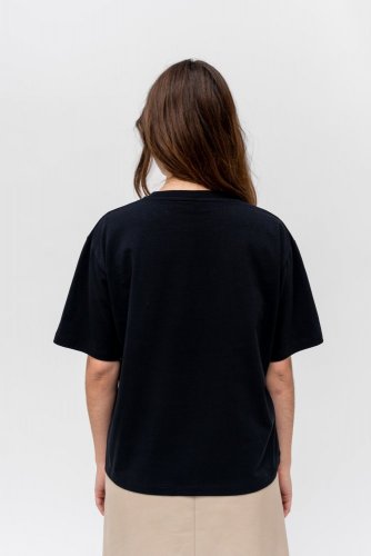 Women's T-shirt NILCOTT® Recycled Oversized black - Size: XL