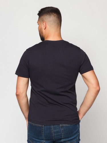 Pánské cirkulární tričko NILCOTT® Stripe tmavě modré - Velikost: XL