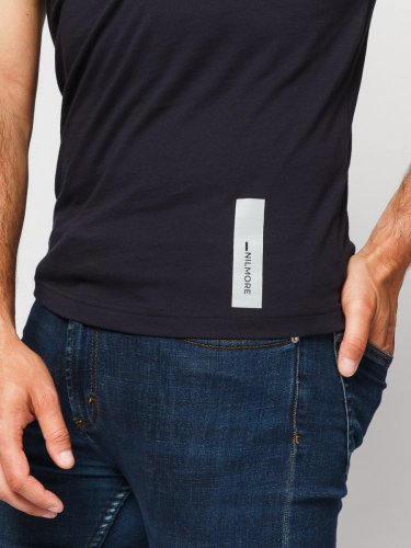 Pánské cirkulární tričko NILCOTT® Stripe tmavě modré - Velikost: XL