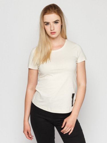 Dámské cirkulární tričko NILCOTT® Stripe béžové - Velikost: XL