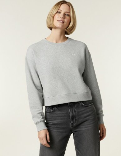 Dámská mikina Ladcrew šedý melír - Velikost: XL