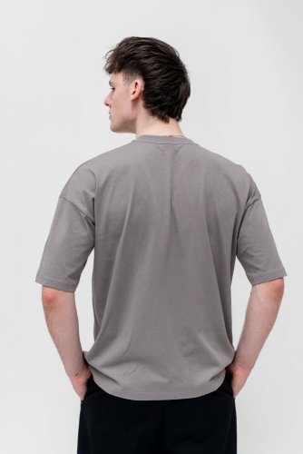 Men's T-shirt NILCOTT® Recycled Oversized Horizontal grey - Size: XS