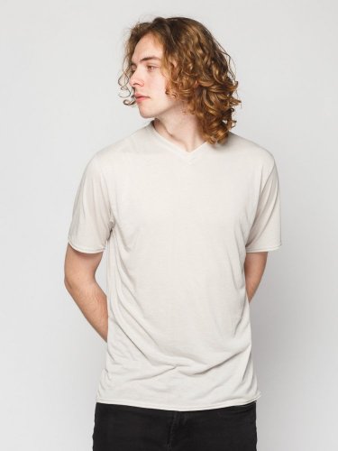 Men's Circular T-shirt NILPLA® V-neck grey - Size: XXL