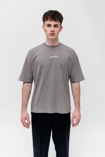 Men's T-shirt NILCOTT® Recycled Oversized Horizontal grey - Size: L