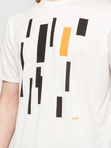 Pánské cirkulární tričko NILPLA® Rectangle bílé - Velikost: L