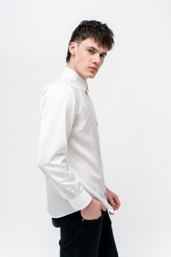 Pánská cirkulární košile NILPLA® Basic bílá - Velikost: S