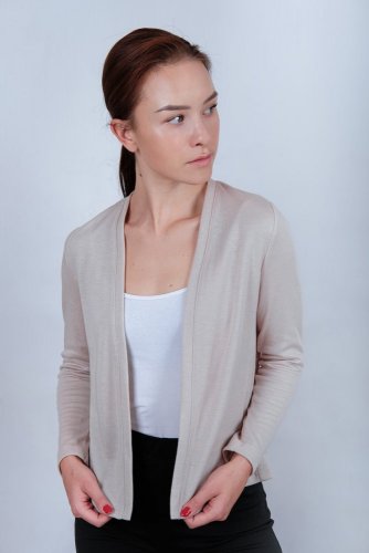 Women's Circular Cardigan NILPLA® Basic beige - Size: XL