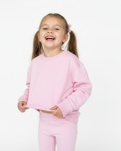 Dětská mikina z organické bavlny Kidcrew růžová