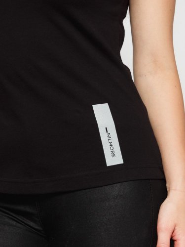 Women's Circular T-shirt NILCOTT® Stripe black - Size: L