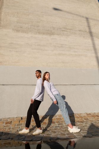 Unisex crewneck NILPLA® Basic purple-grey - Size: XL