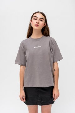 Women's T-shirt NILCOTT® Recycled Oversized Horizontal grey