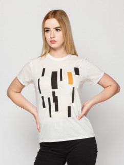 Dámské cirkulární tričko NILPLA® Rectangle bílé