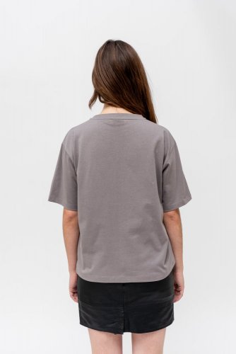 Women's T-shirt NILCOTT® Recycled Oversized Horizontal grey - Size: L