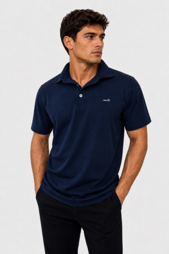Men's Circular Polo Shirt CIRPAD® Horizont dark blue - Size: S
