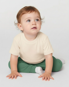 Baby tričko z bio bavlny Kidtee přírodní bavlna