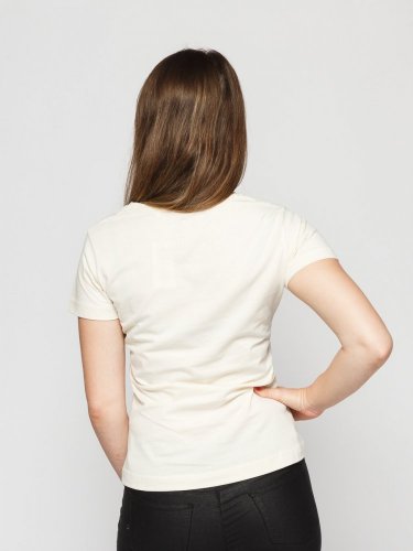 Women's Circular T-shirt NILCOTT® Basic beige - Size: S