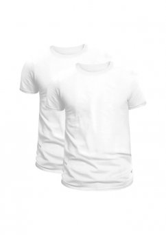 Pack of 2 unisex Circular NILCOTT® Organic T-Shirts bílá