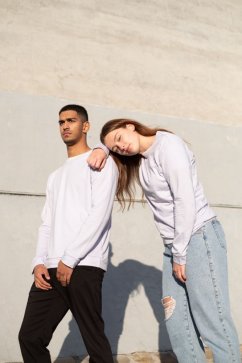 Unisex mikina NILPLA® Basic fialovo-šedá