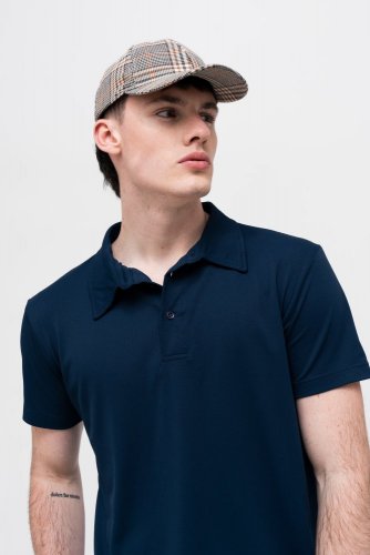 Men's Circular Polo Shirt CIRPAD Basic dark blue - Size: XS