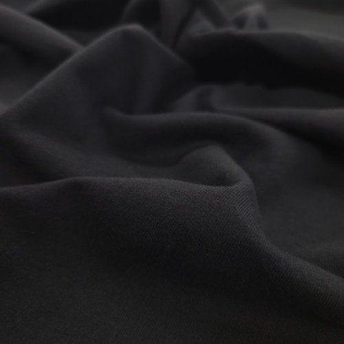 NILCOTT® Organic Fleece nečesaný Černá 260 GSM
