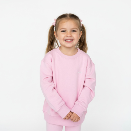 Dětská mikina z organické bavlny Kidcrew růžová - Velikost: 7-8y