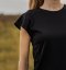 Women's Antibacterial Functional T-Shirt NILPET® Vertical black - Size: S