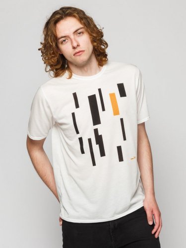Men's Circular T-shirt NILPLA® Rectangle white - Size: M