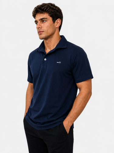 Men's Circular Polo Shirt CIRPAD® Horizont dark blue - Size: S