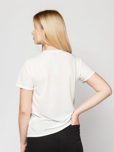 Women's Circular T-shirt NILPLA® Basic white - Size: M