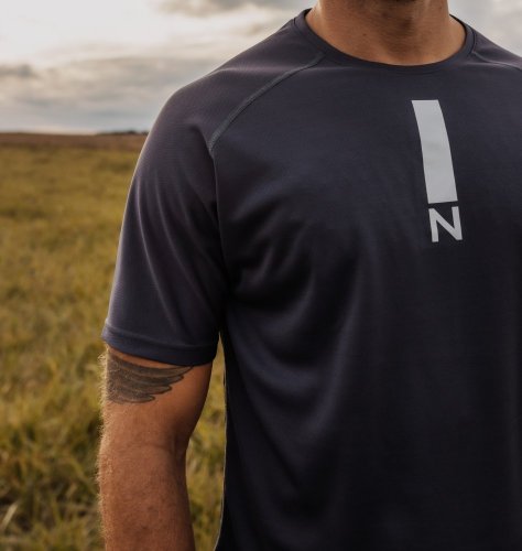Men's Antibacterial Functional T-Shirt NILPET® Vertical grey - Size: XL