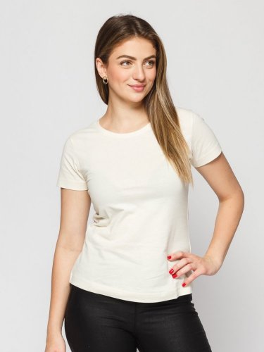 Women's Circular T-shirt NILCOTT® Basic beige - Size: XL